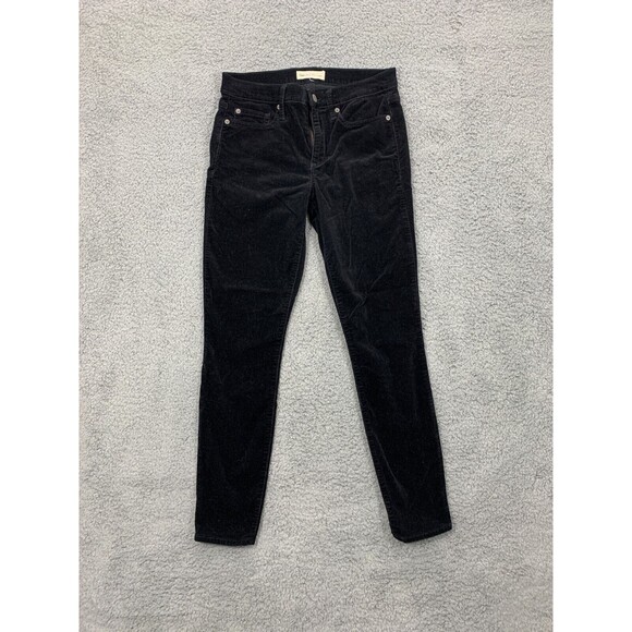 GAP 1969 28R True Skinny Black Denim Velour Jean Pants Stretch Skinny 2017 - Picture 1 of 14